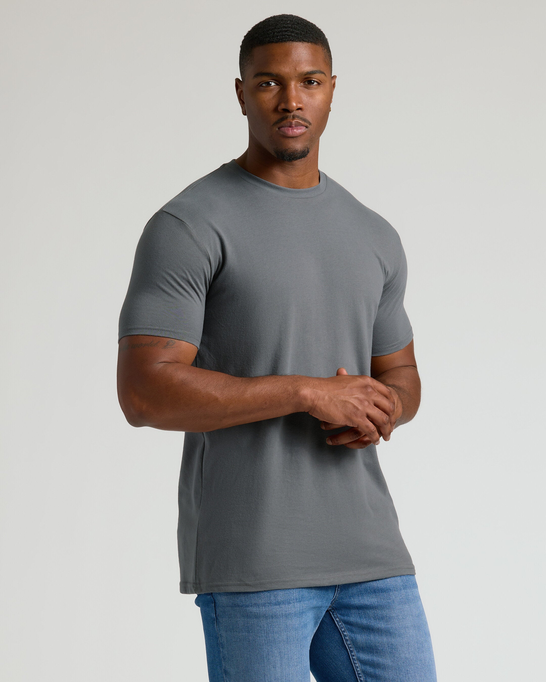 Tall Straight Hem Crew Neck T-Shirt 10-Pack