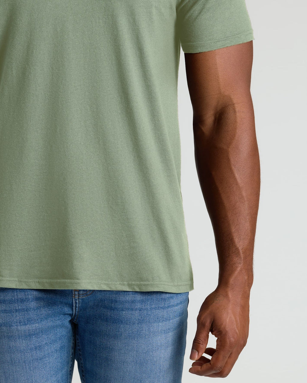 Sage Green Tall Straight Hem Crew Neck T-Shirt