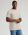 Oatmeal Tall Straight Hem Crew Neck T-Shirt