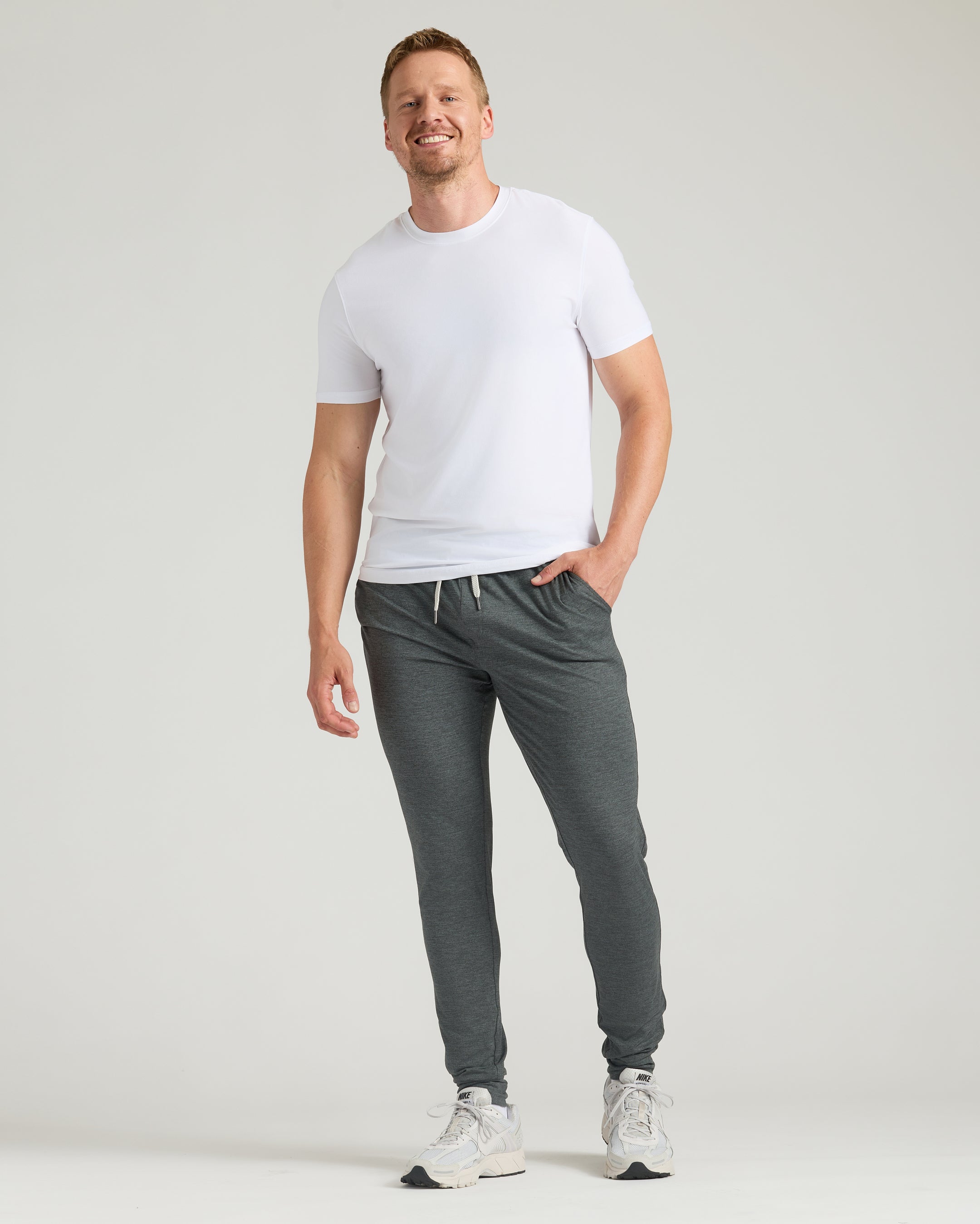 Black & Charcoal Heather Gray Tall Active Joggers 2-Pack
