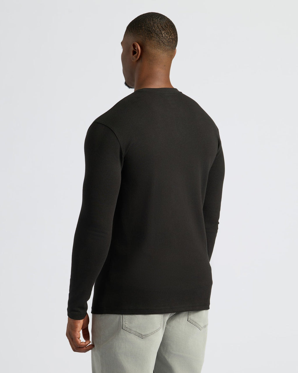 Black Tall Heavyweight Long Sleeve Pocket Crew 4-Pack