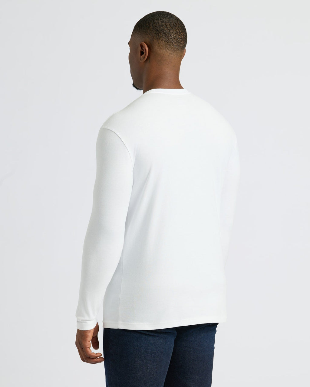 White Tall Heavyweight Long Sleeve Pocket Crew 2-Pack