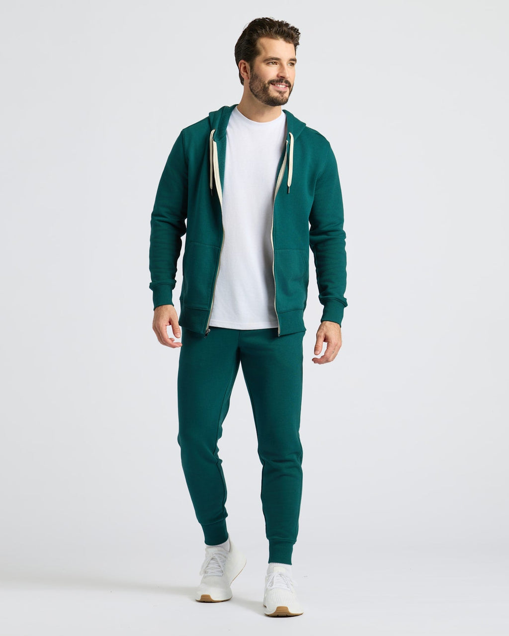 Deep Emerald Fleece French Terry Joggers