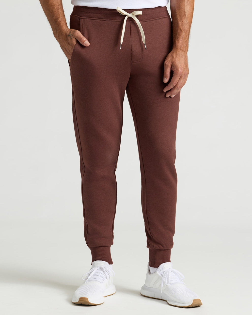 Carob Quarter Zip Fleece Sweatshirt & Jogger 2-Pack