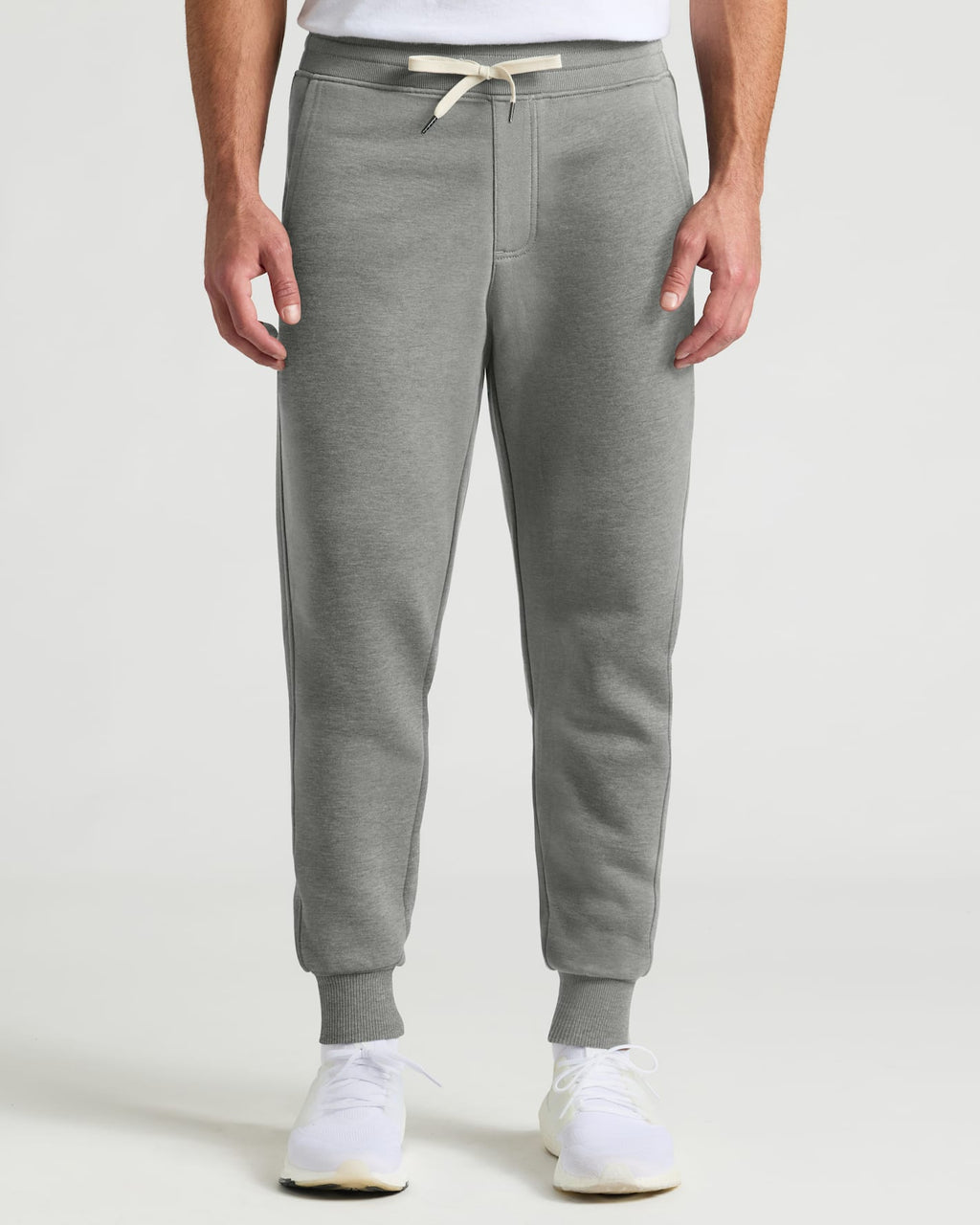 Medium Heather Gray Pullover Fleece Crew & Jogger 2-Pack