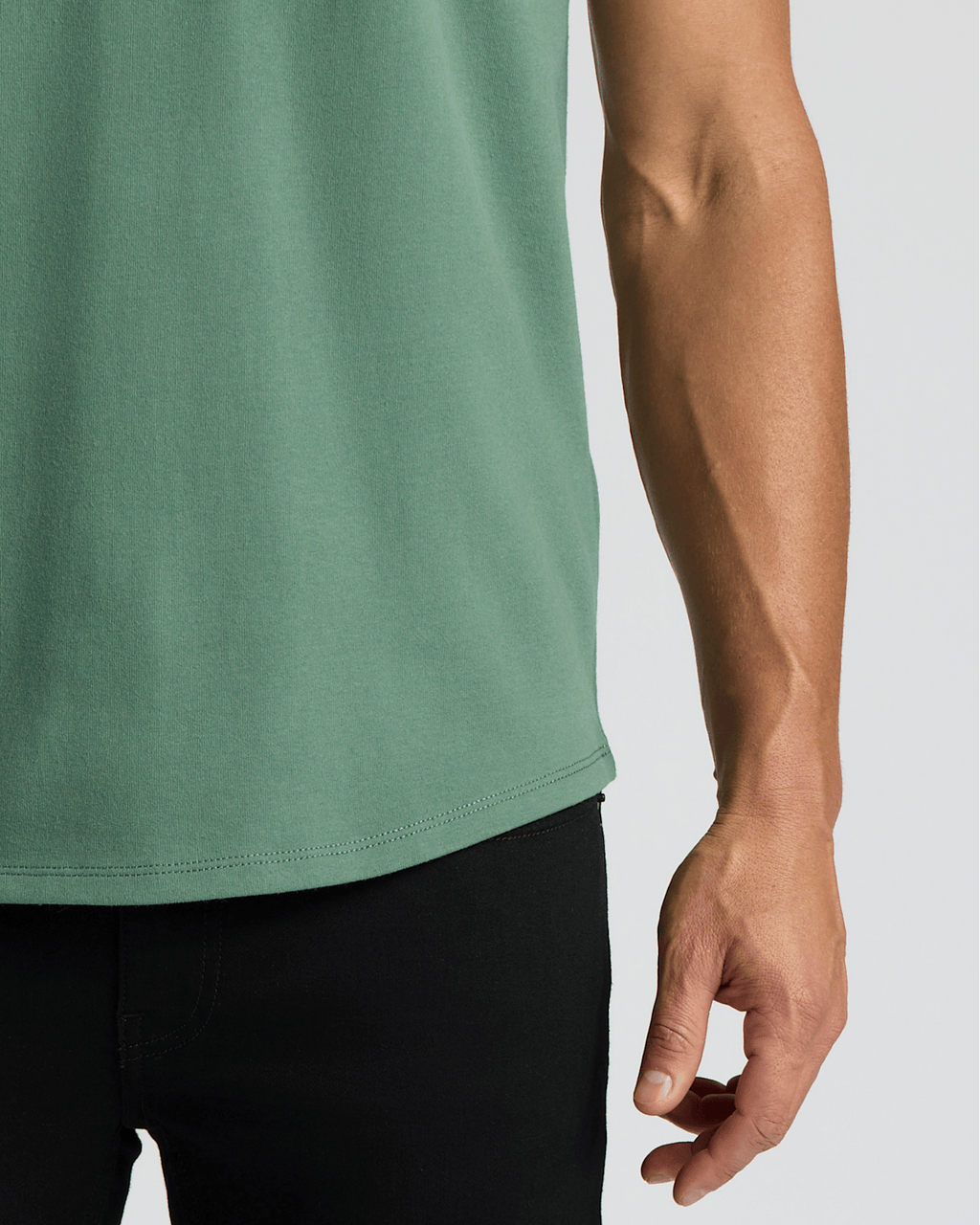 Neo Fern Heavyweight Curved Hem Henley
