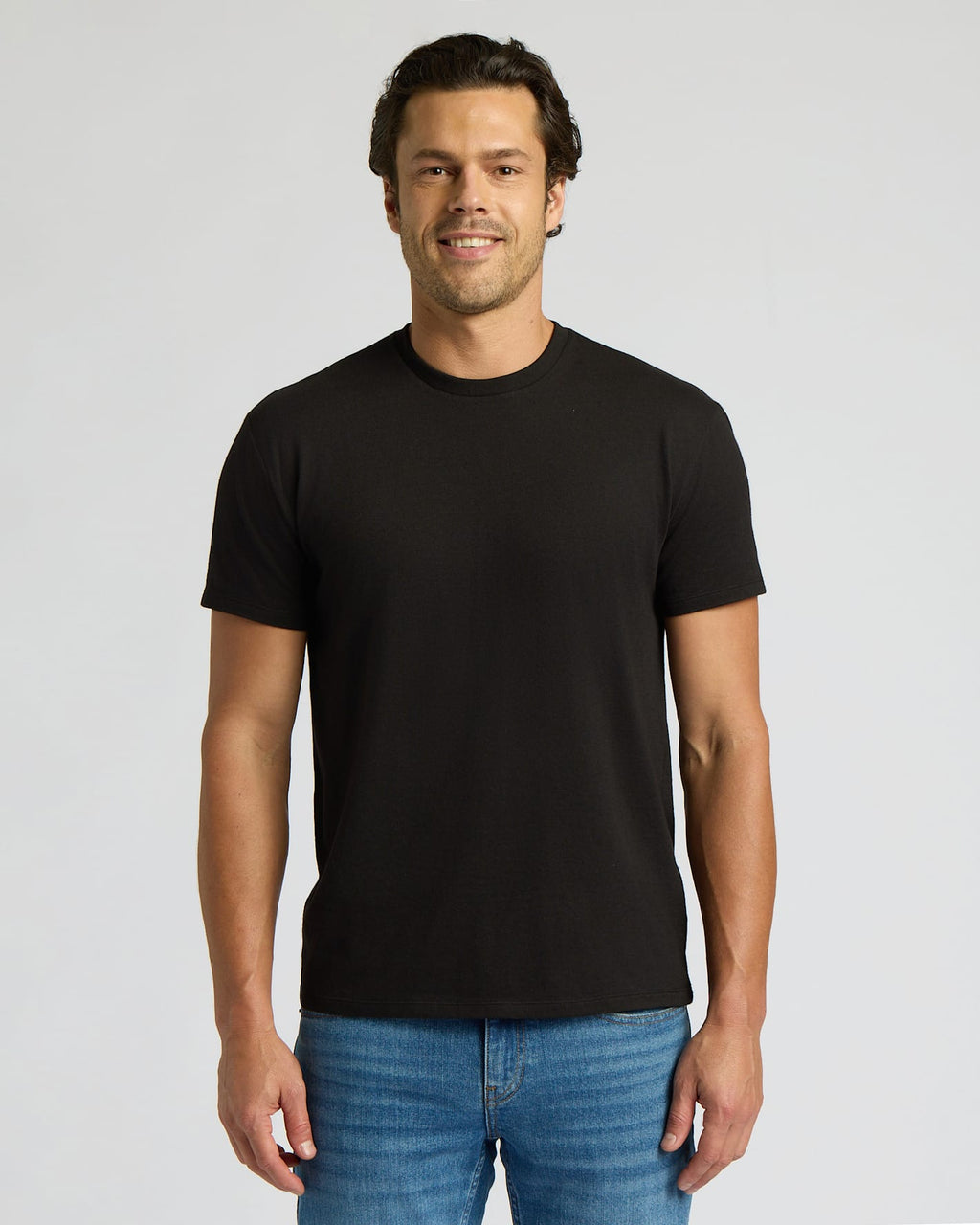 Black Short Classic Crew Neck