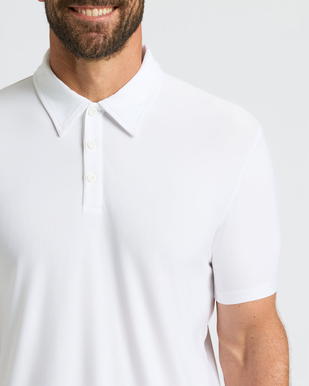 All White Active Short Sleeve Polo 3-Pack