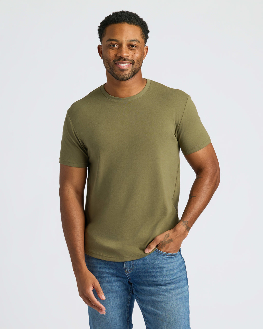 The Staple Curved Hem Classic Crew Neck 3-Pack