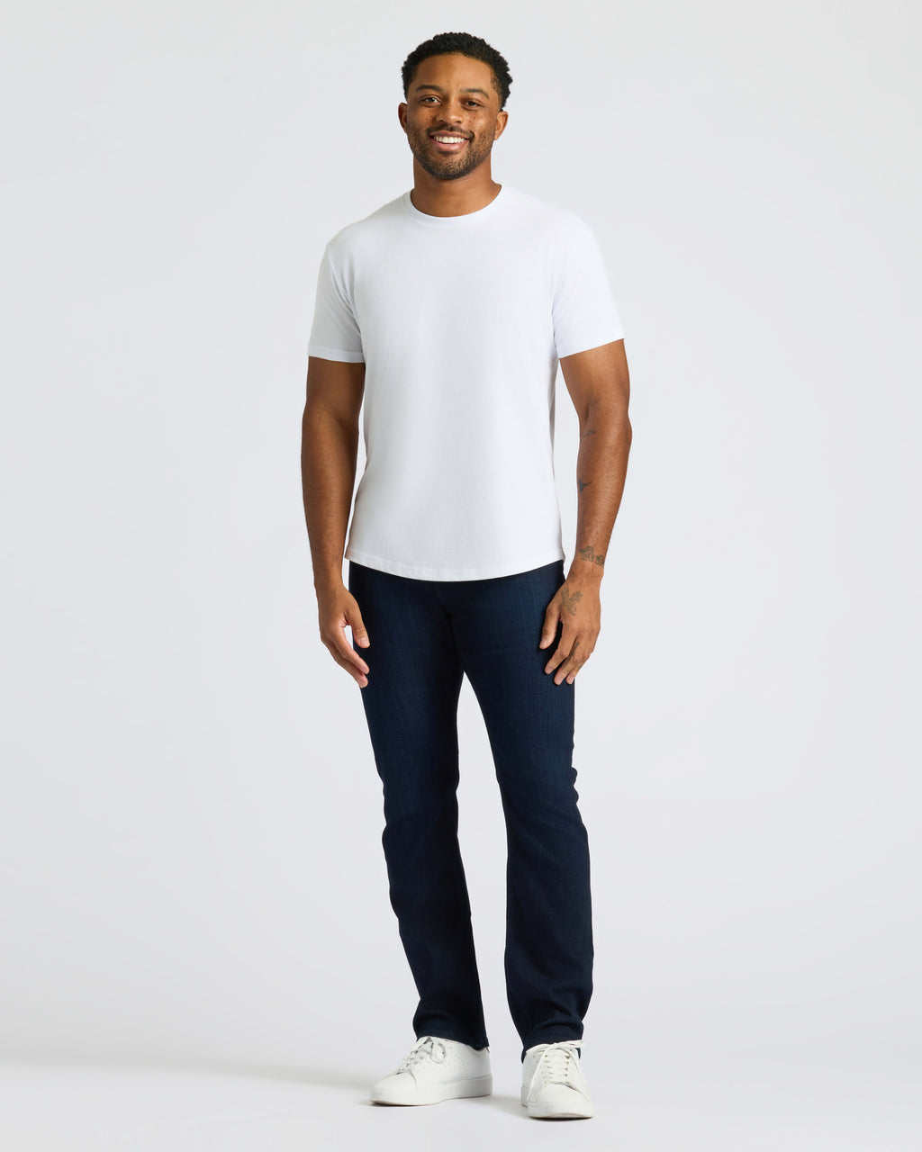 White Curved Hem Classic Crew Neck 3-Pack