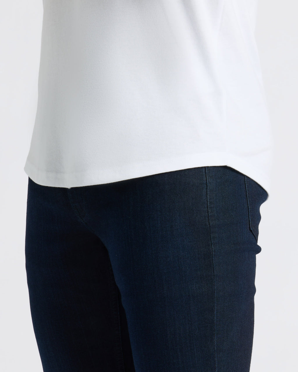 White Curved Hem Classic Crew Neck 6-Pack