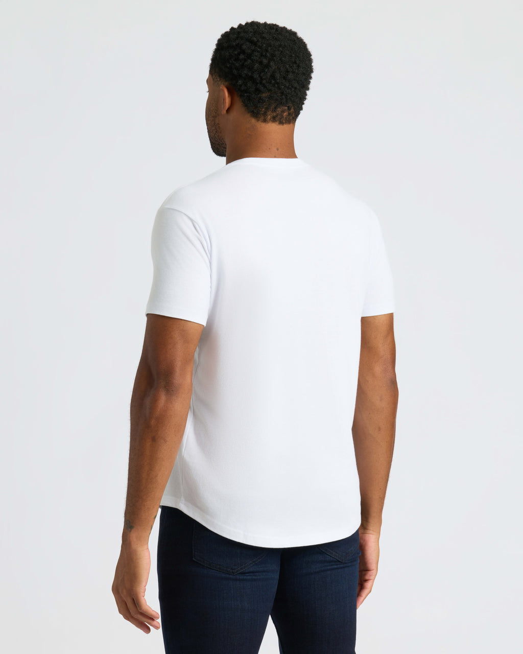 White Curved Hem Classic Crew Neck 6-Pack