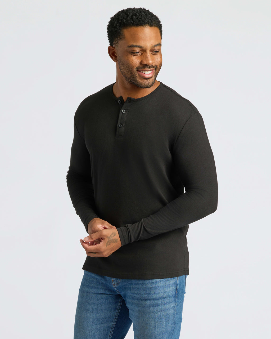 All Black Classic Henley 3-Pack