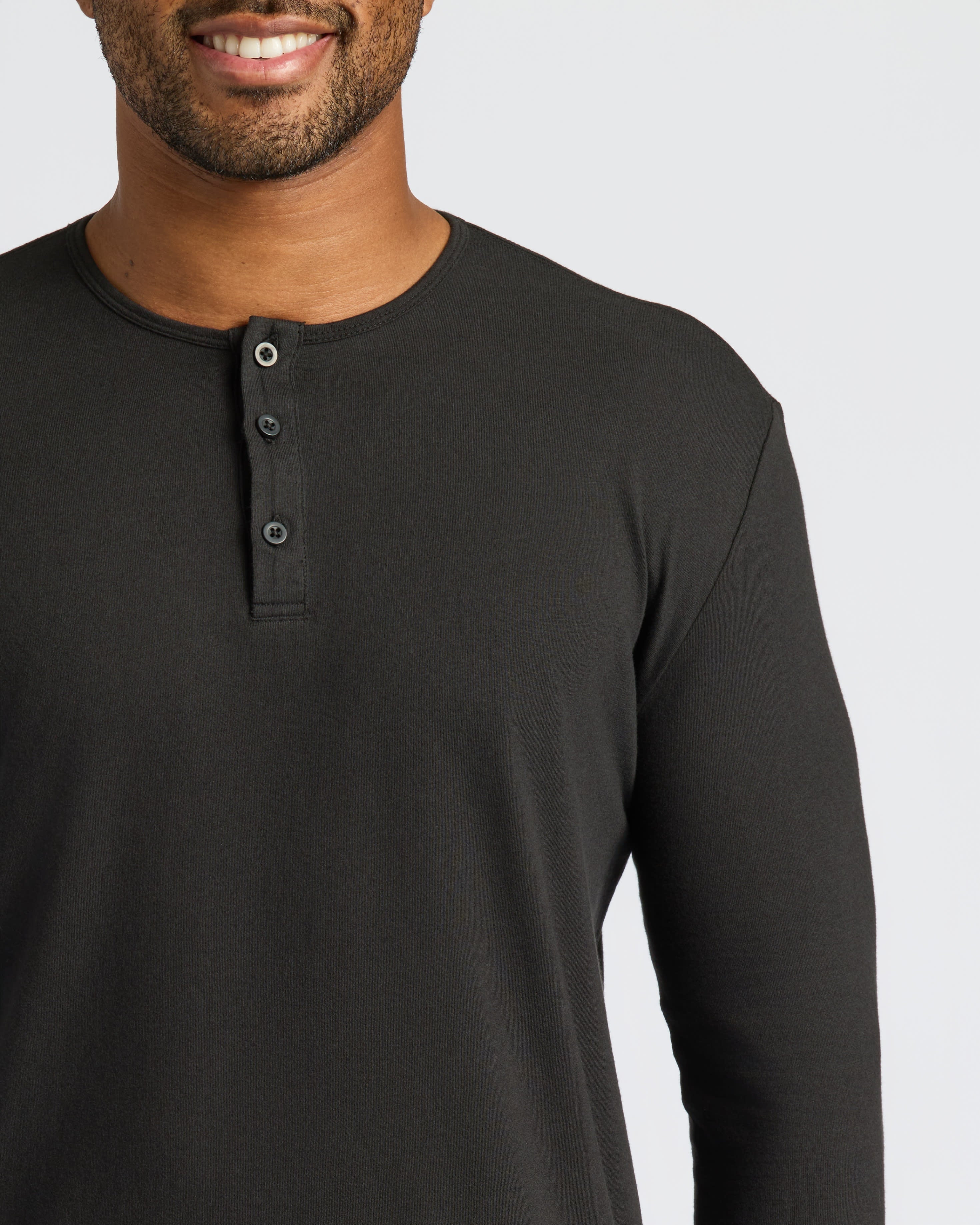 All Black Classic Henley 3-Pack